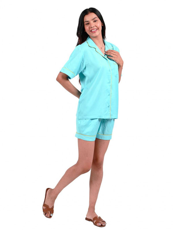 Rayon Half Sleeves & Shorts Night Suit